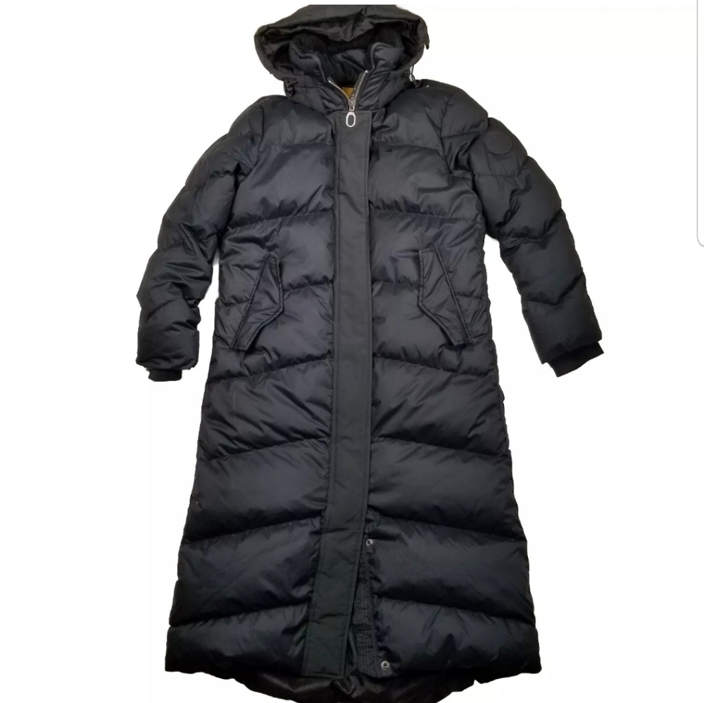G-Star Long Black Quilted Puffer Coat with Hood